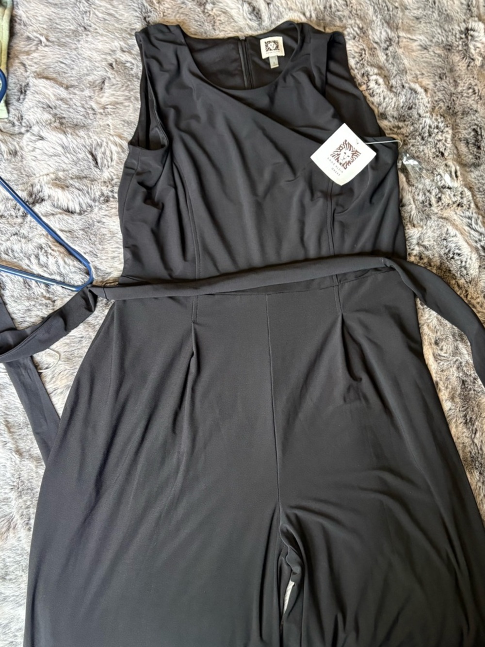 Anne Klein Black Sleeveless Jumpsuit